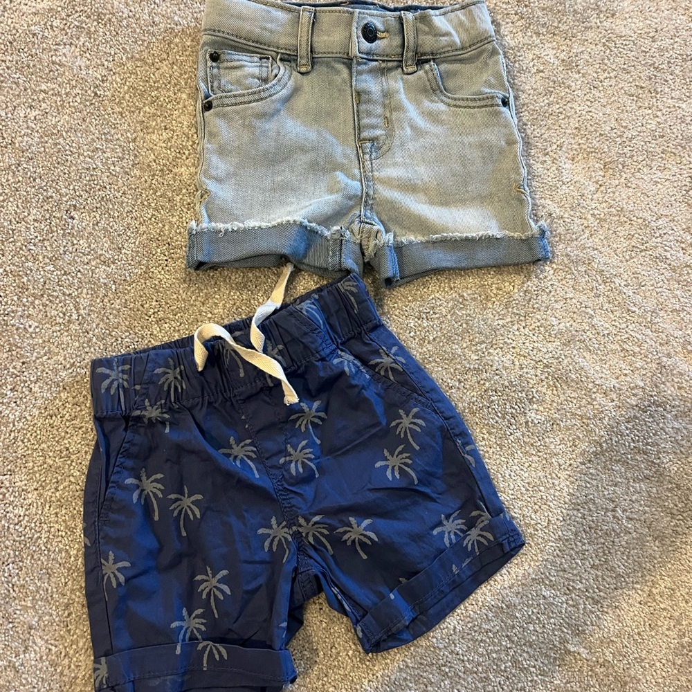 H&M Navy Palm-Print Shorts for Kids